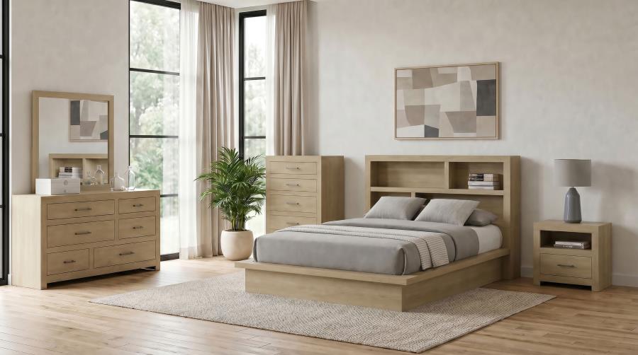 Hendricks 5-piece Queen Bedroom Set Light Oak