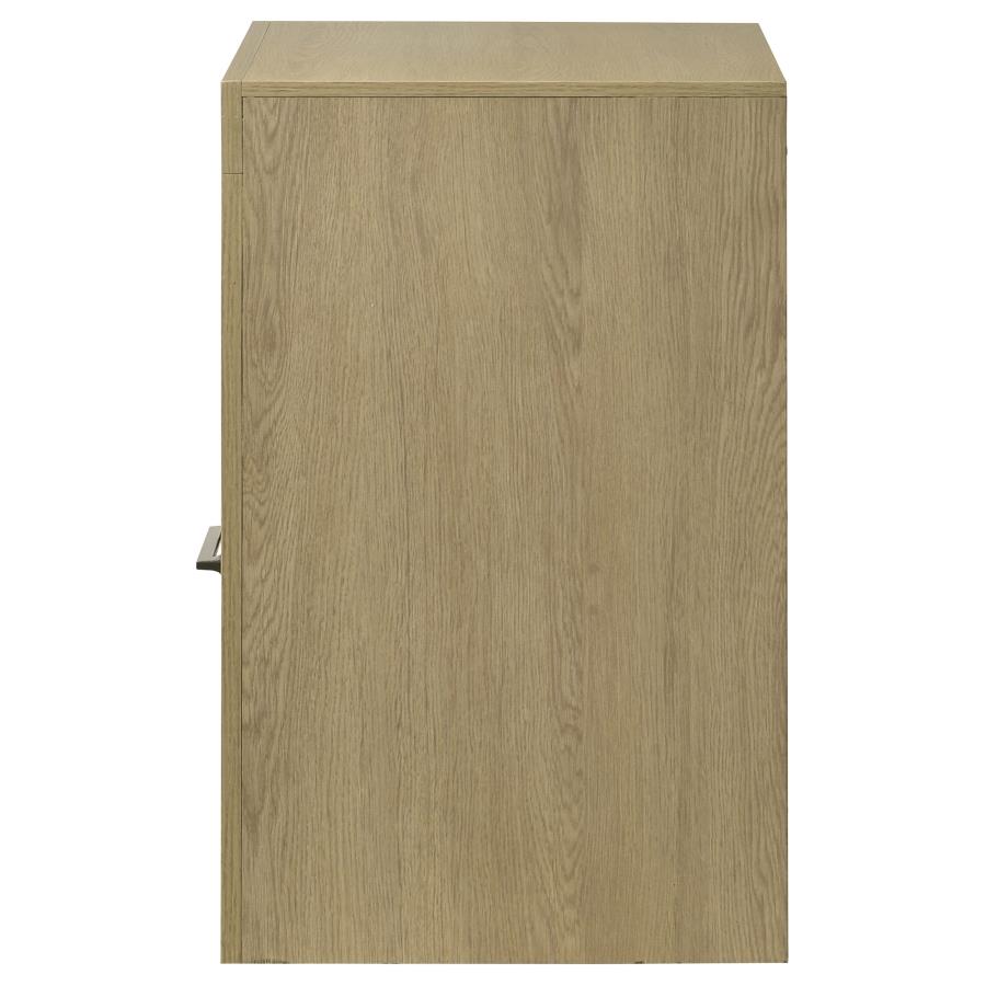 Hendricks 1-drawer Nightstand Bedside Table with Cubby Light Oak