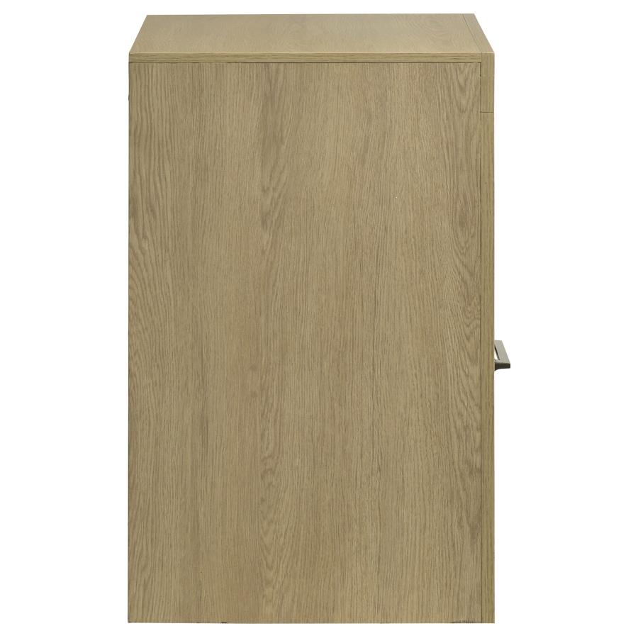 Hendricks 1-drawer Nightstand Bedside Table with Cubby Light Oak