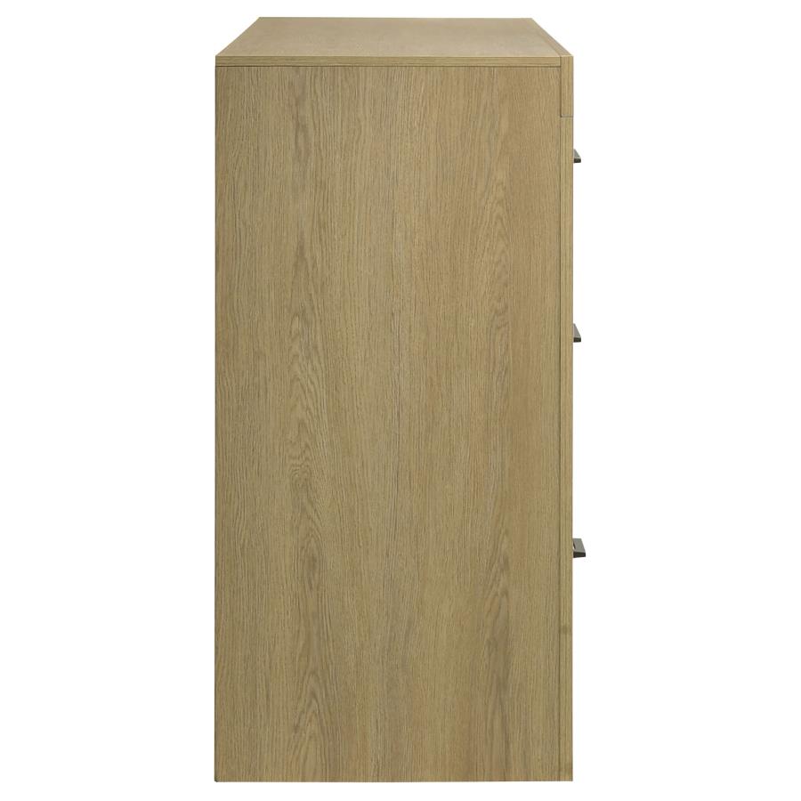 Hendricks 6-drawer Bedroom Dresser Storage Cabinet Light Oak