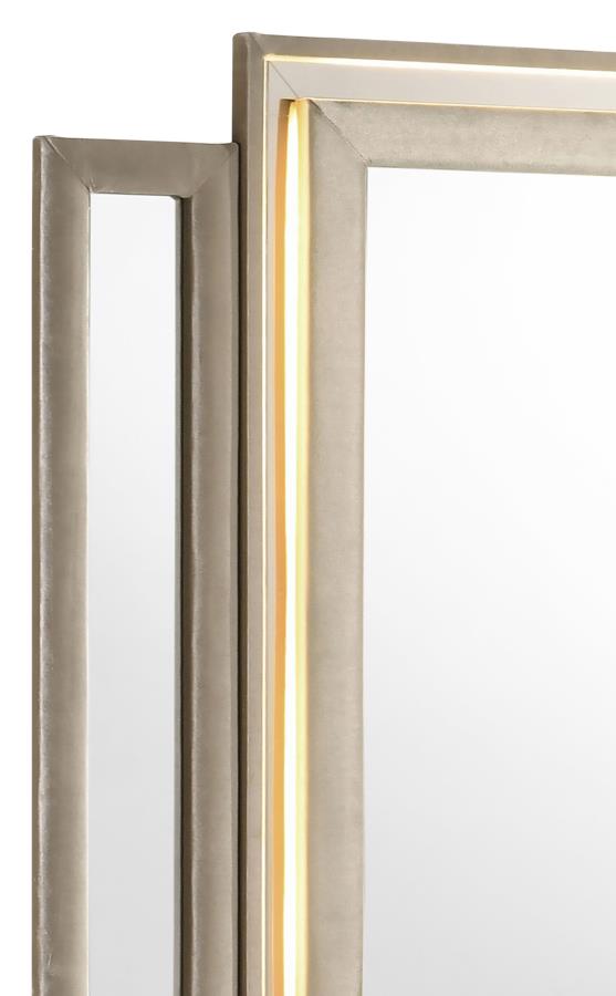 Lorient LED Dresser Mirror Ivory and Camel