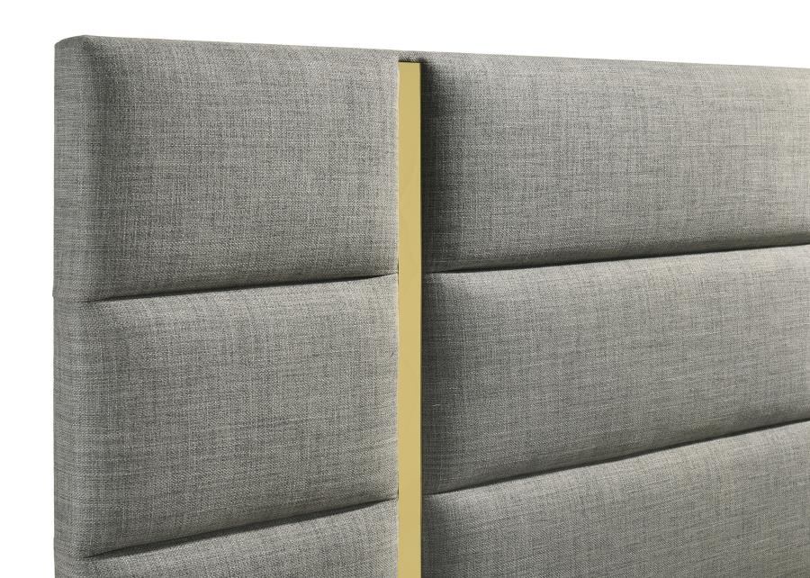 Ines 4-piece Queen Bedroom Set Grey and White High Gloss
