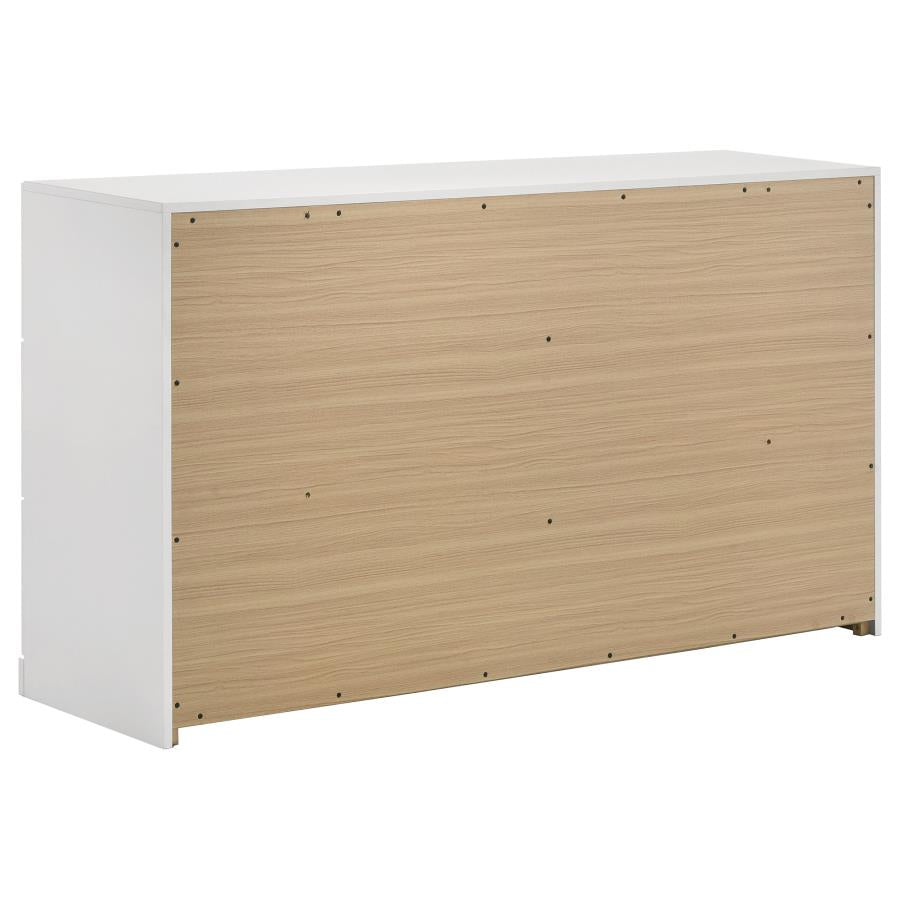 Ines 4-piece Queen Bedroom Set Navy and White High Gloss