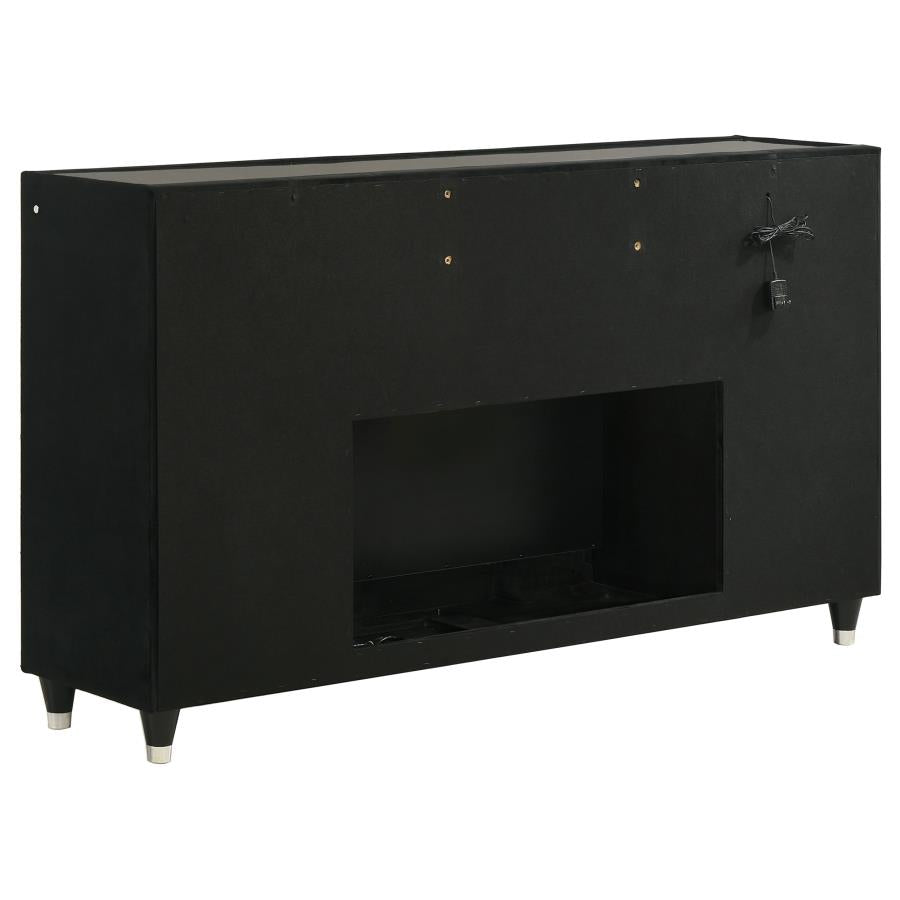 Lorient 4-piece Eastern King Bedroom Set Black