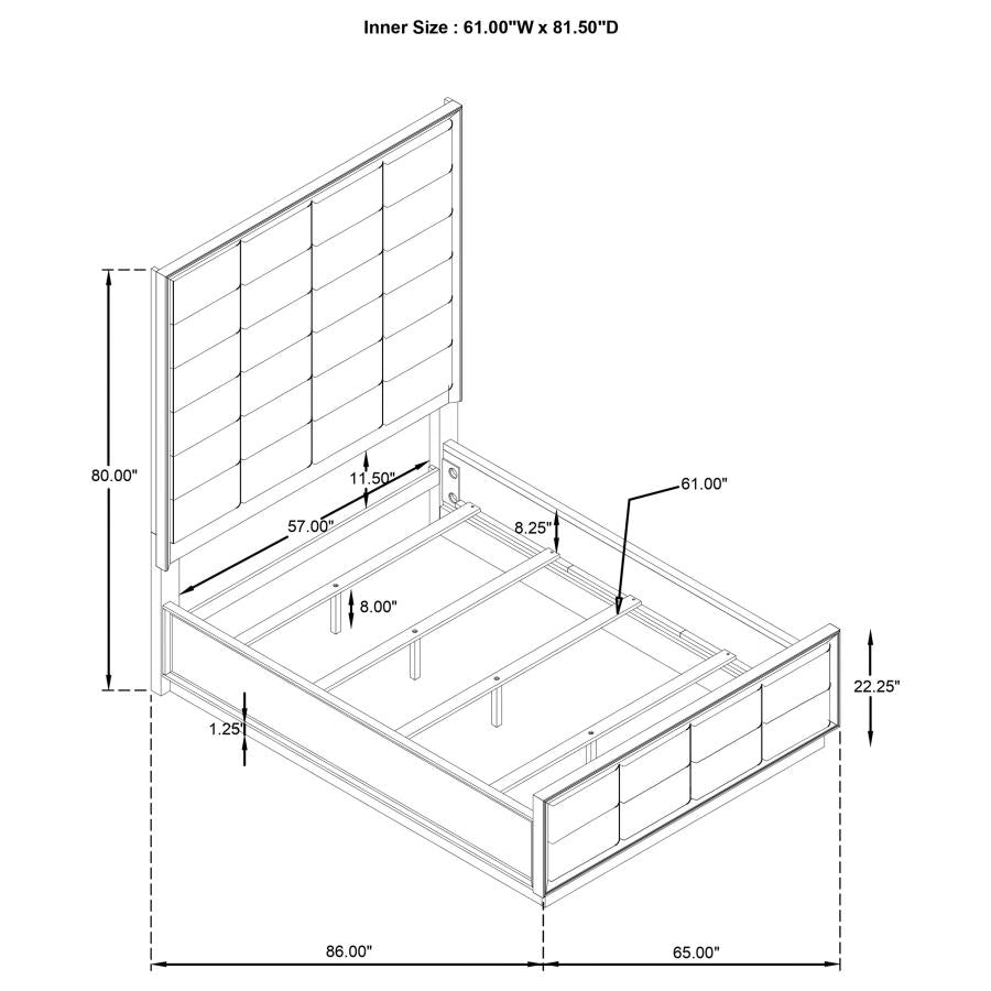 Durango 5-piece Queen Bedroom Set Taupe Oak