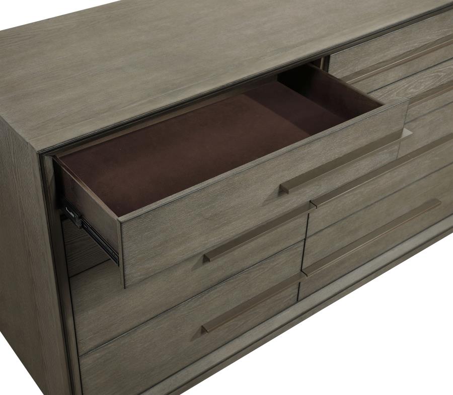 Durango 8-drawer Dresser and Mirror Taupe Oak