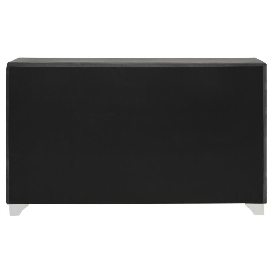 Melody 6-drawer Upholstered Dresser Grey