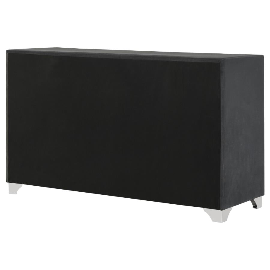 Melody 6-drawer Upholstered Dresser Grey