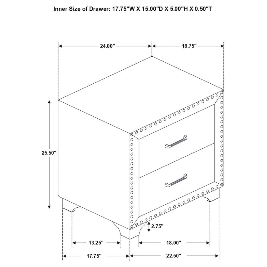Melody 5-drawer Bedroom Chest Grey