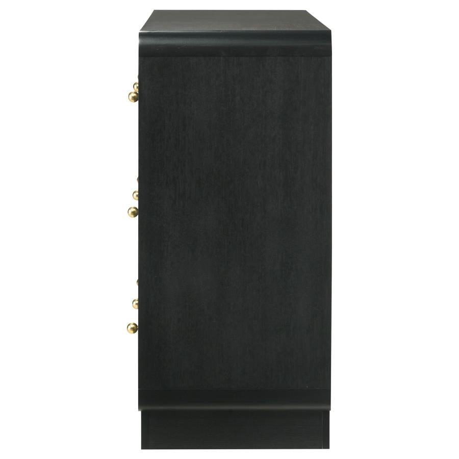 Cavelle 6-drawer Dresser Cabinet Black