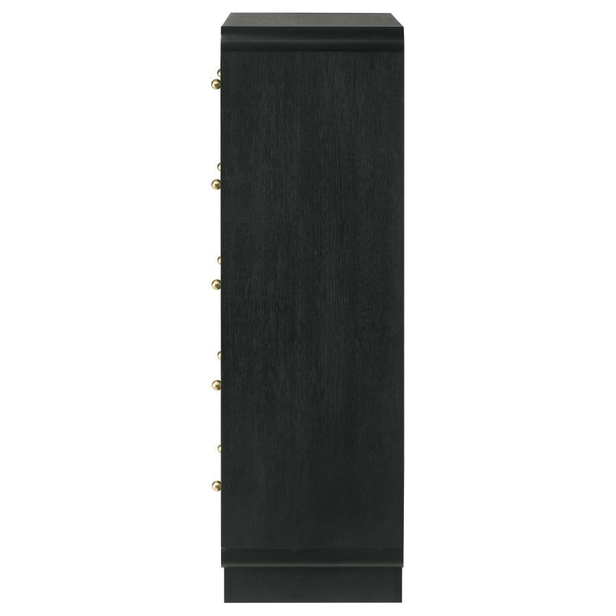 Cavelle 5-drawer Chest of Drawers Black