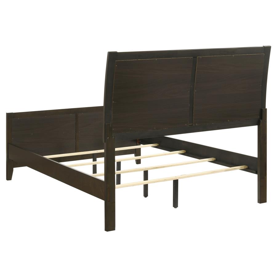 Wilkes 5-Piece Full Bedroom Set with Upholstered Bed Dark Cocoa