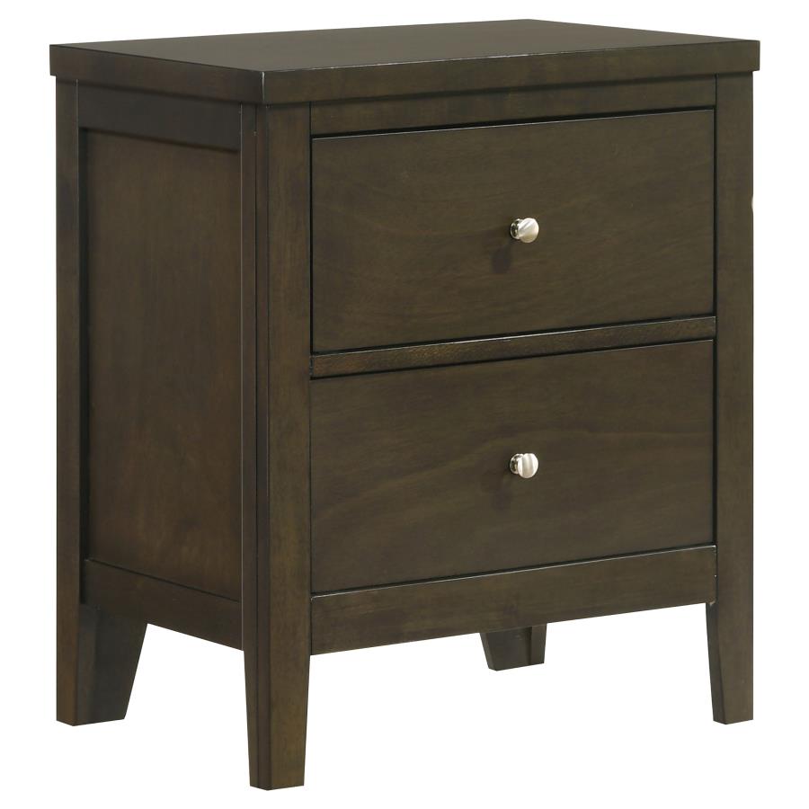 Wilkes 5-Piece Twin Bedroom Set with Upholstered Bed Dark Cocoa