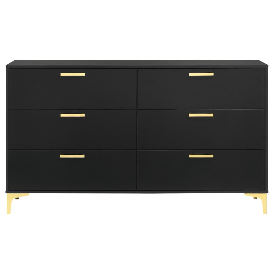 Kendall 6-drawer Dresser Black