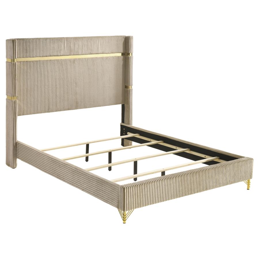 Lucia 3-piece Queen Bedroom Set Beige and White