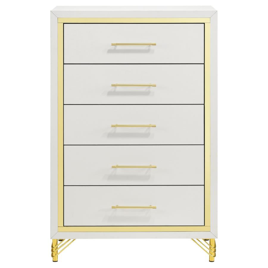 Lucia 3-piece Queen Bedroom Set Beige and White