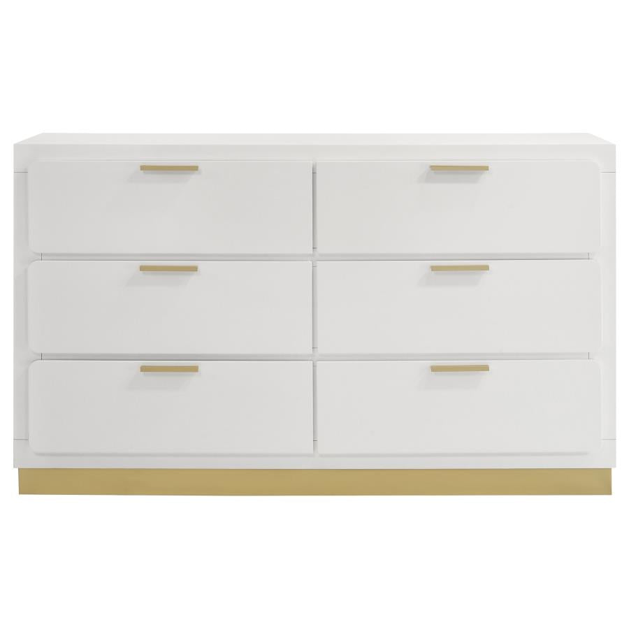 Caraway 6-drawer Dresser White