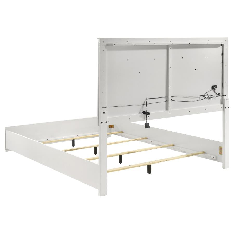 Ives 5-piece Queen Bedroom Set White High Gloss