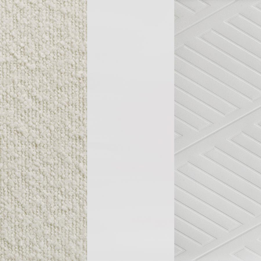 Marmore 64-inch Queen Panel Bed LED Headboard White