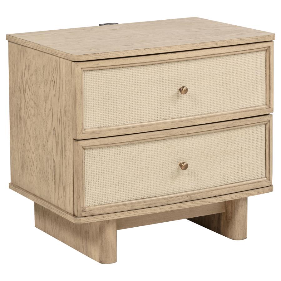 Kailani 4-piece Queen Bedroom Set Beige Oak