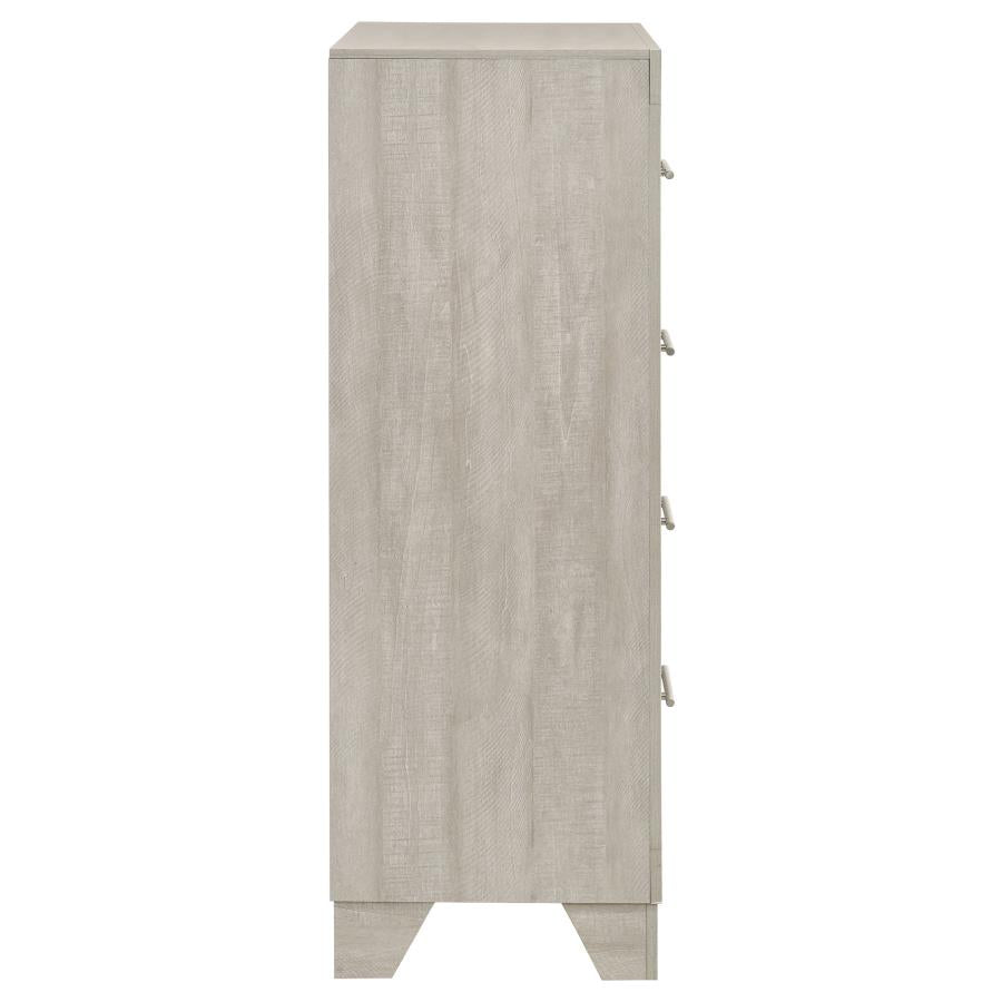 Trenton 4-drawer Bedroom Chest of Drawers Rustic Cream