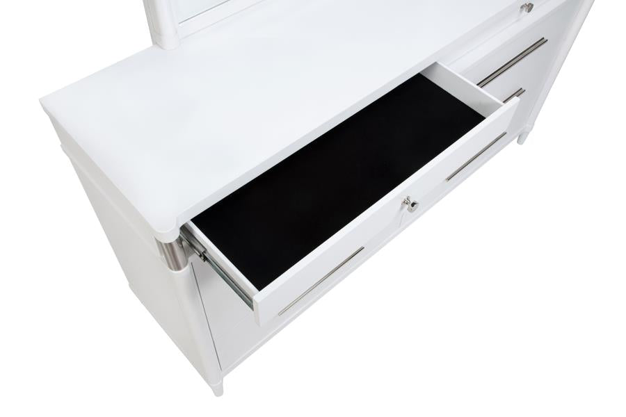 Gracemont 8-drawer Bedroom Dresser with Mirror White