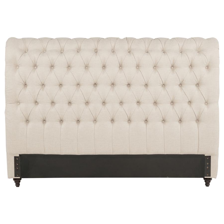 Devon 57-inch Upholstered Full Headboard Beige
