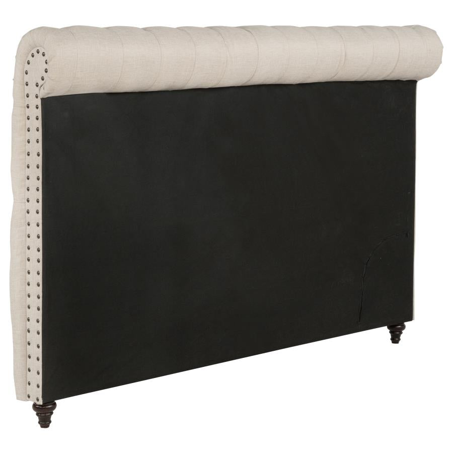 Devon 57-inch Upholstered Queen Headboard Beige