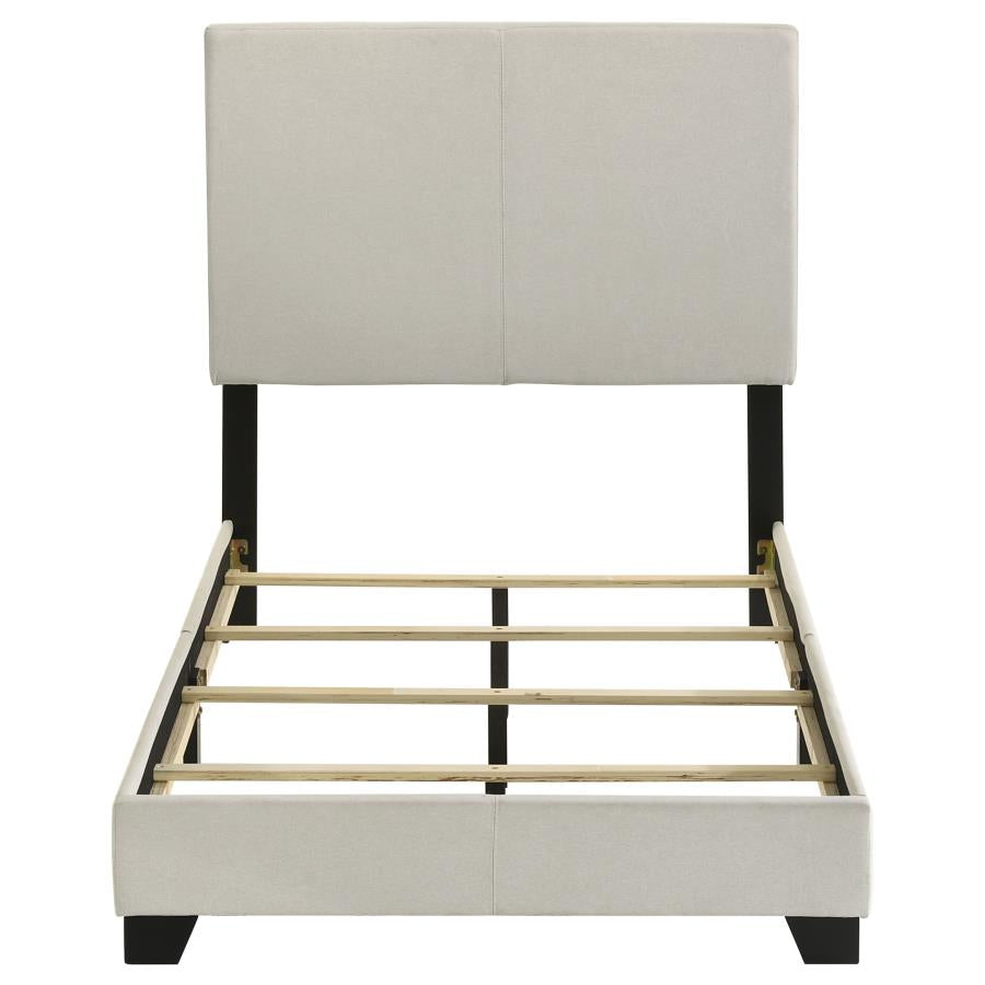 Dorian Fabric Upholstered Twin Panel Bed Cream