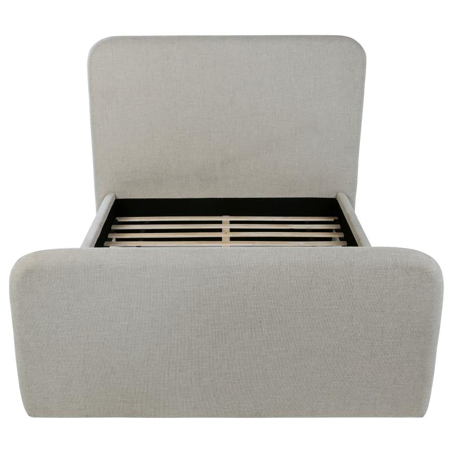 Wren Upholstered Queen Panel Bed Grey