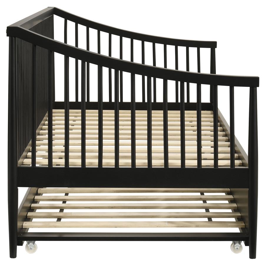 Delgado Windsor Twin Wood Daybed with Trundle Black