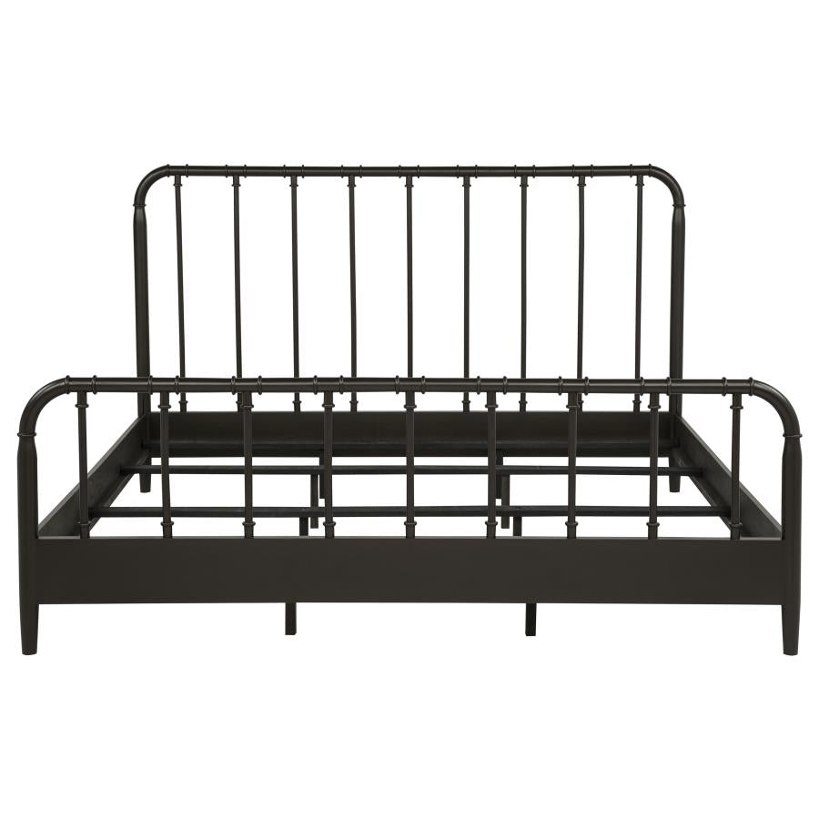 Rocco All Wood Water Pipe Open Frame Eastern King Bed Dark Bronze