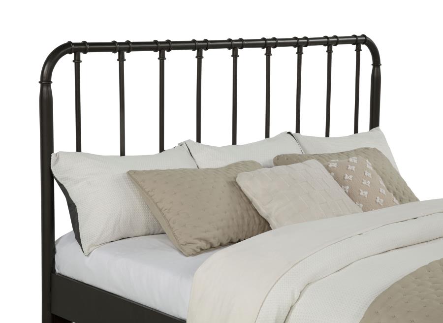 Rocco All Wood Water Pipe Open Frame Eastern King Bed Dark Bronze