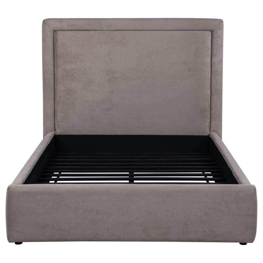 Lawson 54-inch Upholstered Full Panel Platform Bed Mushroom