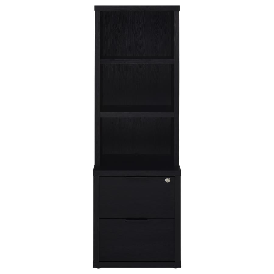 Westpark 3-piece Twin Bedroom Set Bookcase Headboard Black