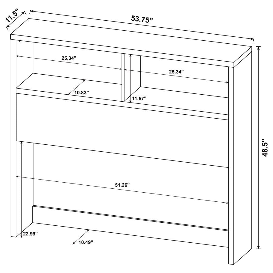 Westpark 3-piece Full Bedroom Set Bookcase Headboard Mango