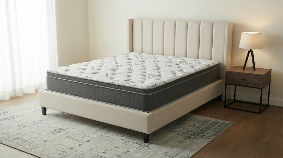 Sommet 13-inch Twin Bamboo Euro Top Memory Foam Hybrid Mattress
