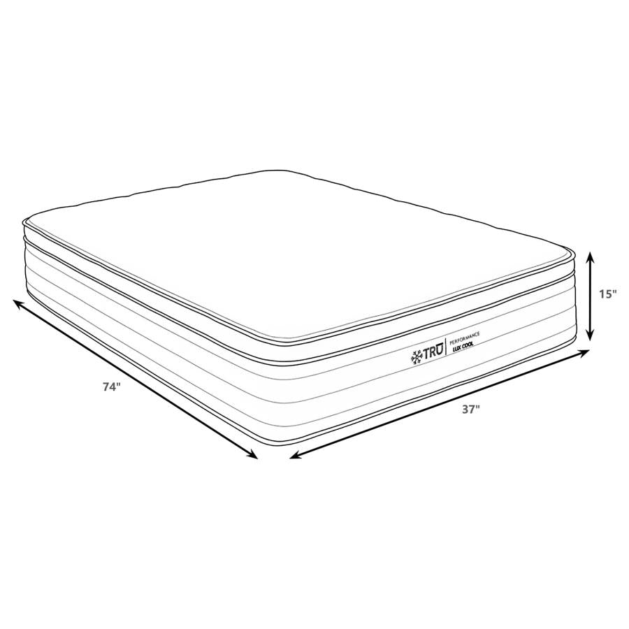 Montlake 15-inch Twin Cool Euro Top Foam Hybrid Mattress