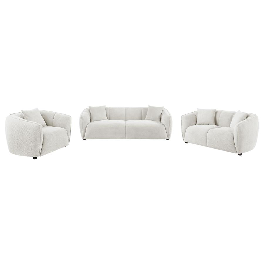 Aleisha 3-piece Fabric Upholstered Sofa Set Sand