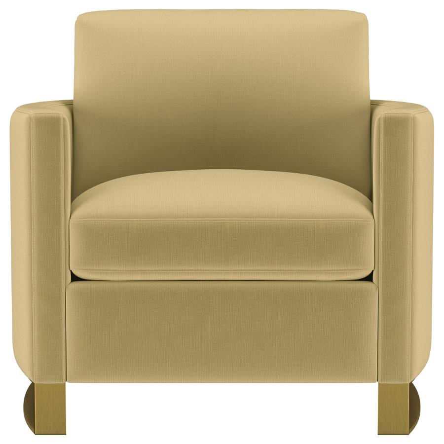 Corliss 3-piece Velvet Upholstered Sofa Set Camel