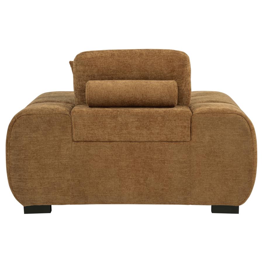 Octavia Tufted Upholstered Accent Chair Amber