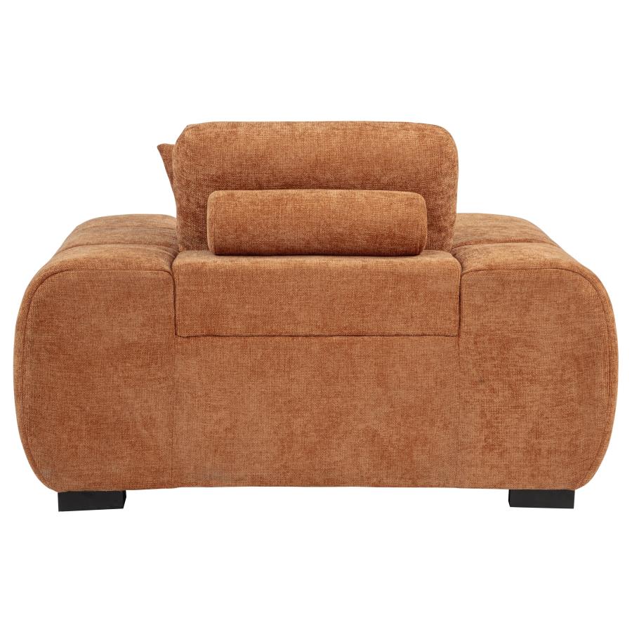 Octavia Tufted Upholstered Accent Chair Orange