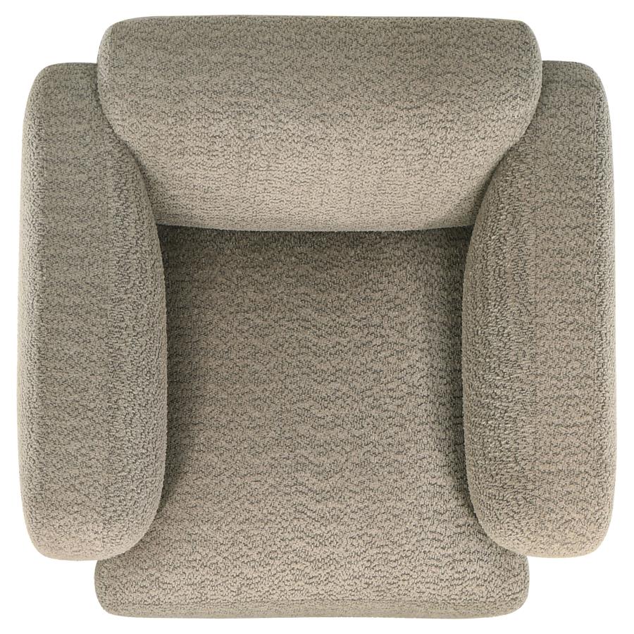 Dorset 3-piece Upholstered Round Track Arm Sofa Set Brown
