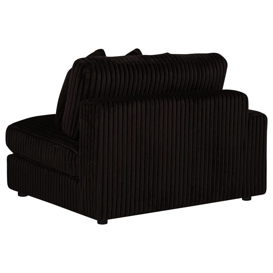 Blaine 2-Piece Corduroy Reversible Chaise Sectional Sofa Chocolate Brown