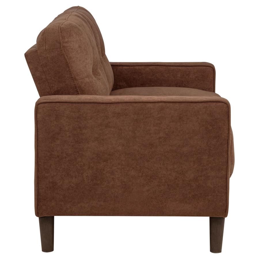 Bowen II 3-piece Fabric Upholstered Track Arm Sofa Set Rust