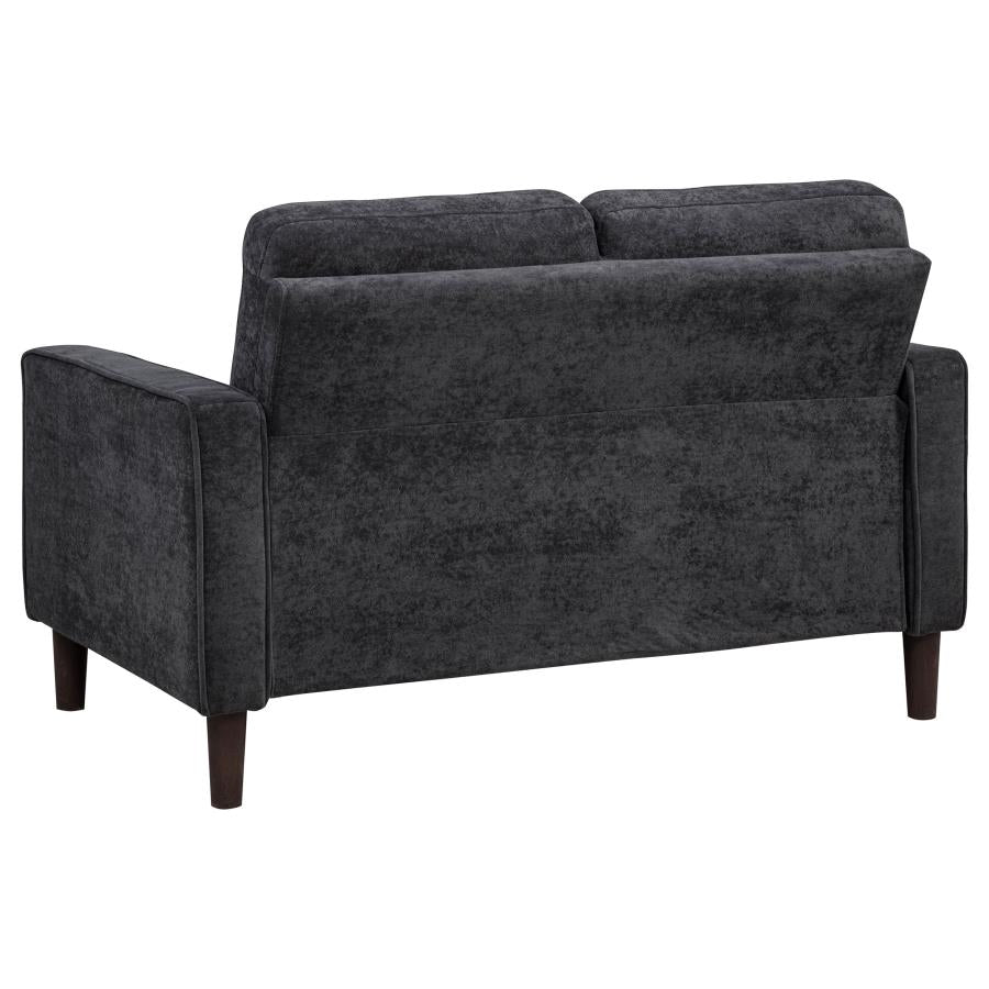 Bowen II 2-piece Upholstered Track Arm Sofa Set Steel Grey