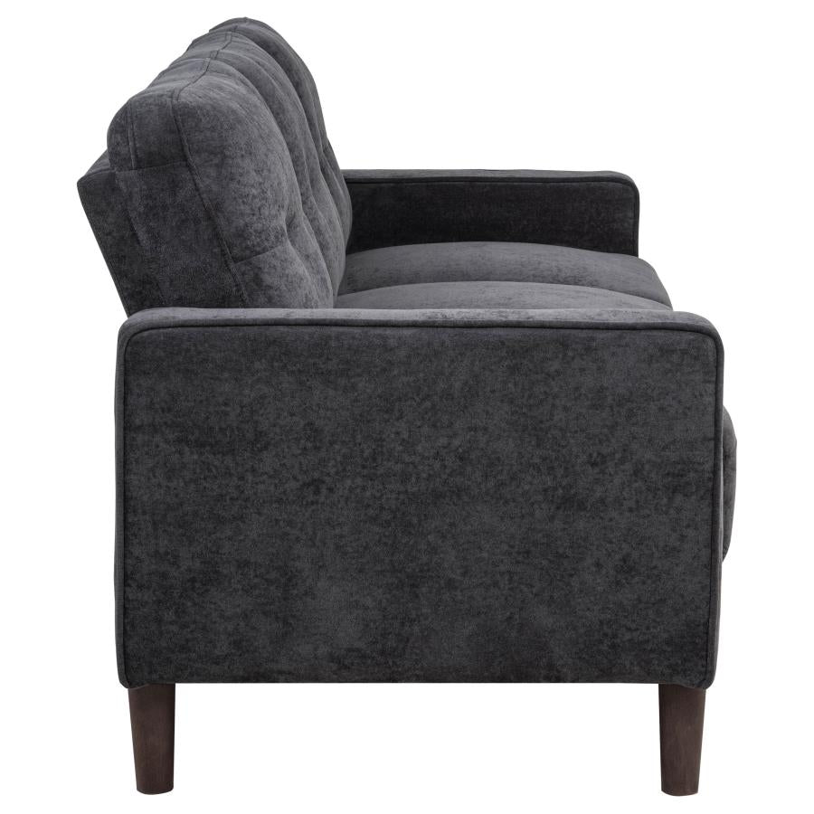 Bowen II 3-piece Upholstered Track Arm Sofa Set Steel Grey