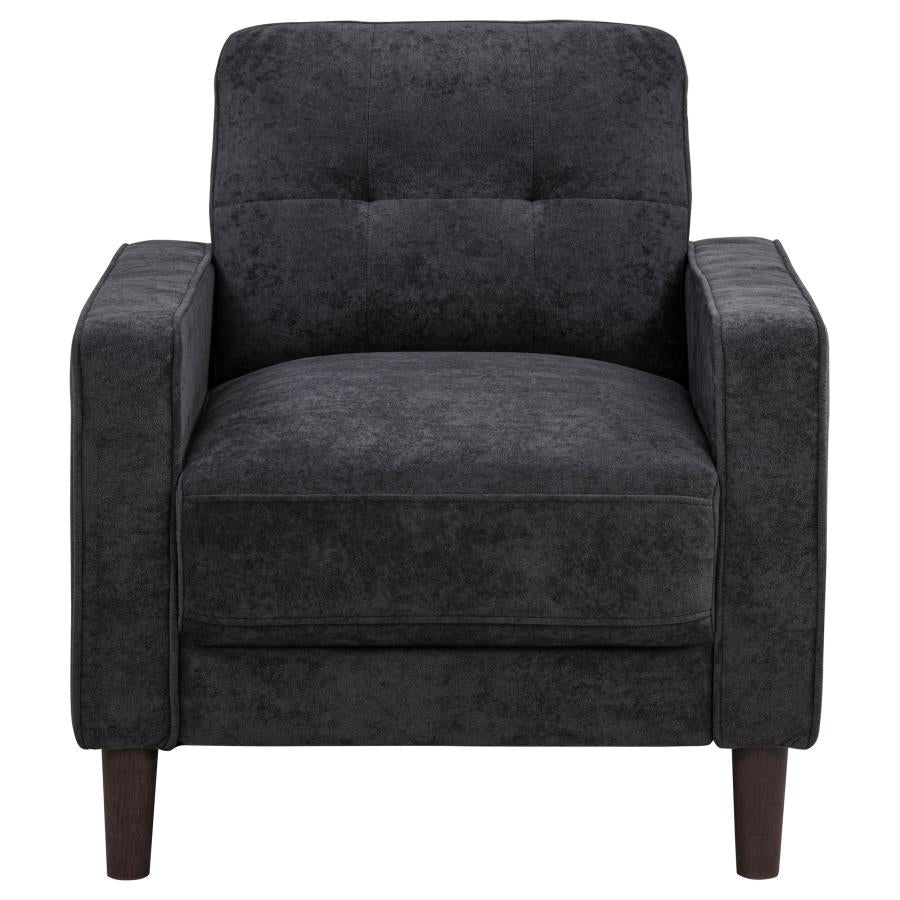 Bowen II Fabric Upholstered Track Arm Chair Steel Grey