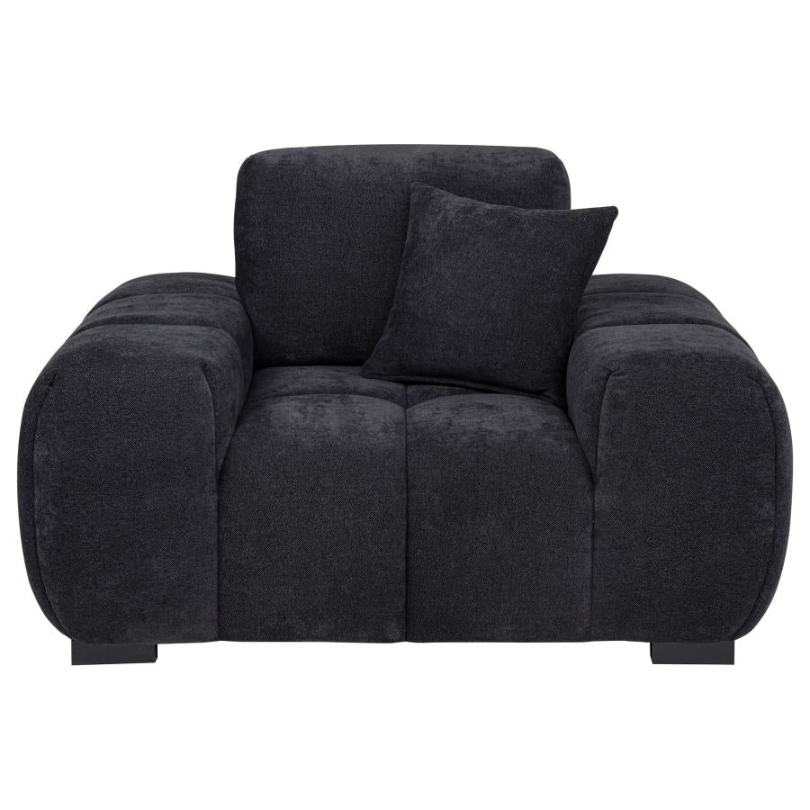 Octavia Tufted Upholstered Accent Chair Black