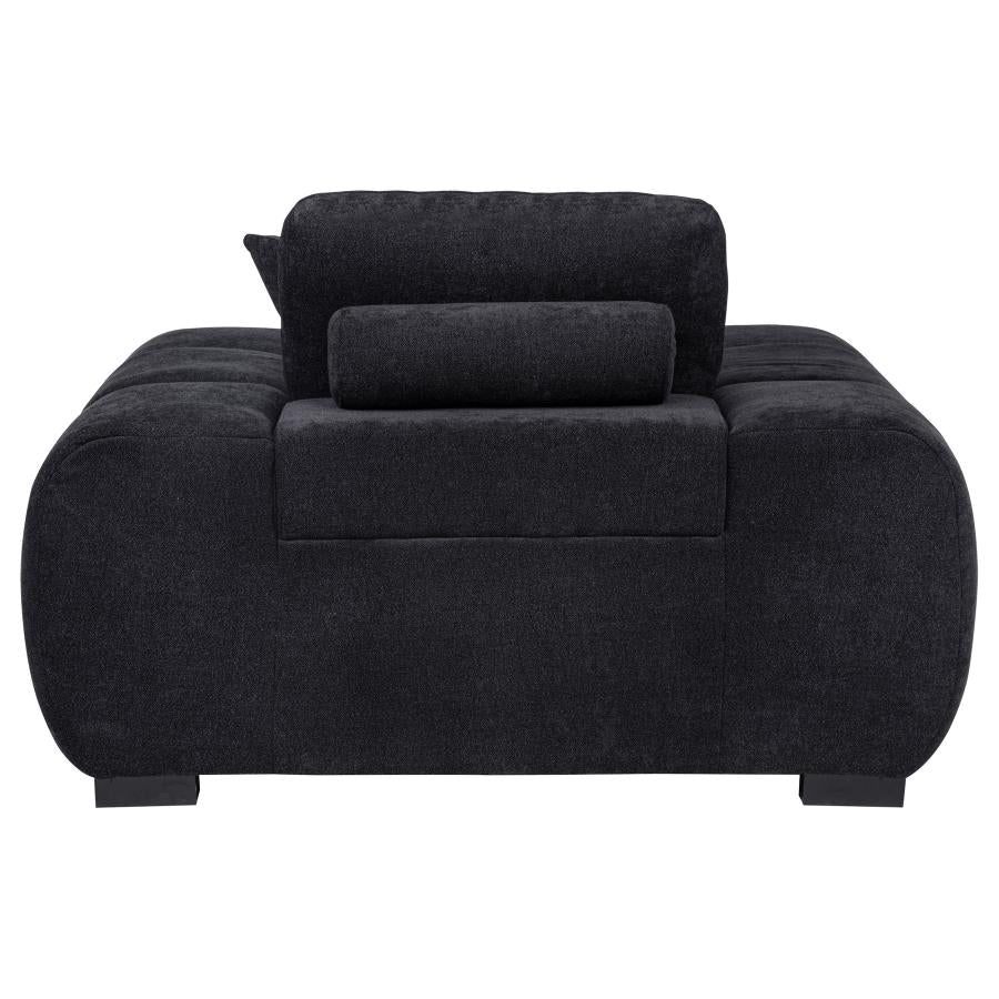 Octavia Tufted Upholstered Accent Chair Black